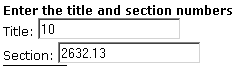 Law Title and Section #