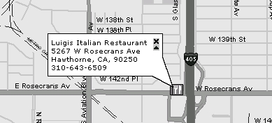 Map Luigi's Italian Restaurant